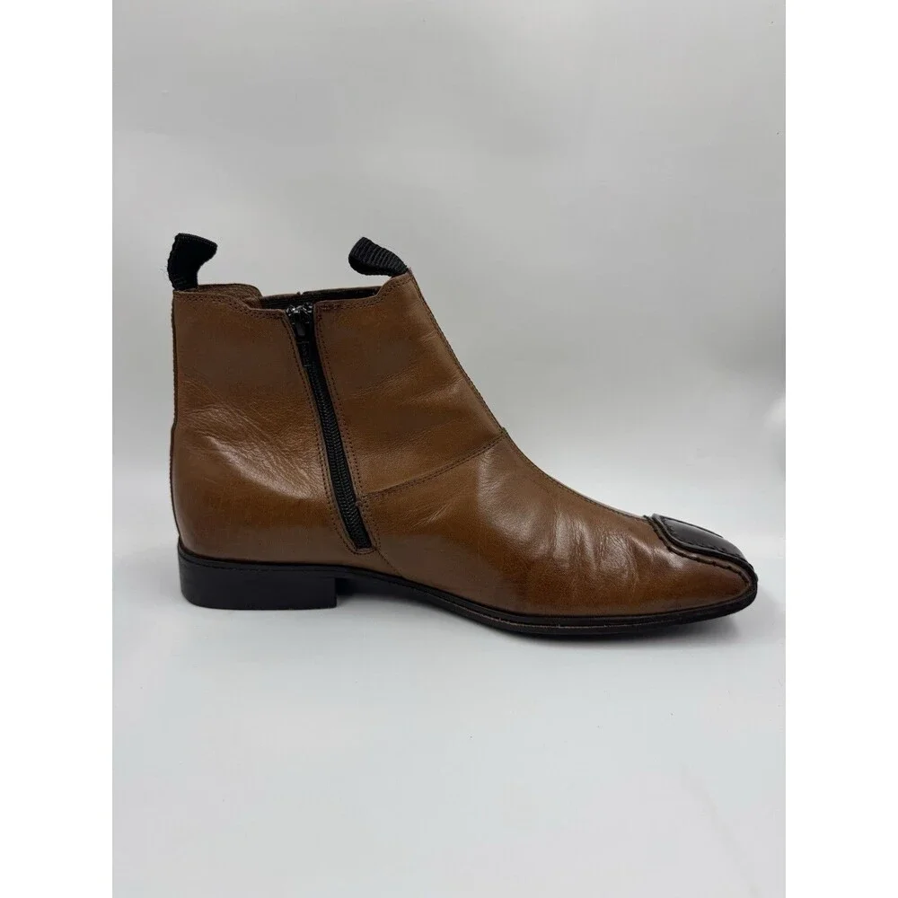 Fratelli Footwear Men's Genuine Leather Boots Size 10.5 Cognac Brown Bootie